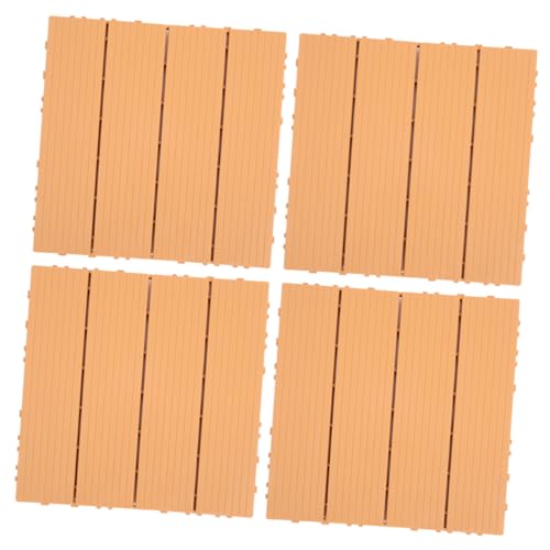 Operitacx 4 Stück Interlocking Terrassendielen Kunststoff Robuste Wasserdichte Bodenfliesen für Garten Balkon und Terrasse Einfache DIY Installation Strapazierfähig und UV Beständig Operitacx 4 Stück Interlocking Terrassendielen Kunststoff Robuste Wasserdichte Bodenfliesen für Garten Balkon und Terrasse Einfache DIY Installation Strapazierfähig und UV Beständig von Operitacx