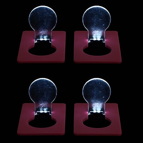 Operitacx 4 Stück LED Handtaschenlampen Kleiner Nachtlichter Tragbare LED Licht für Handtasche Kreative Kartenform Taschenlicht für Reisen und Notfälle von Operitacx