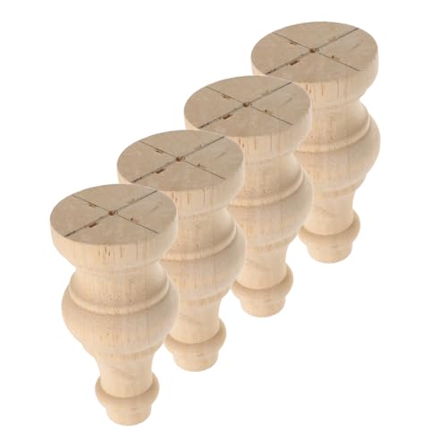 Operitacx 4stücke Holzfüße Aus Massivholz Unlackiert Ersatzbeine Für Möbel Wie Stühle Tische Und Schränke Installieren Und Robust von Operitacx