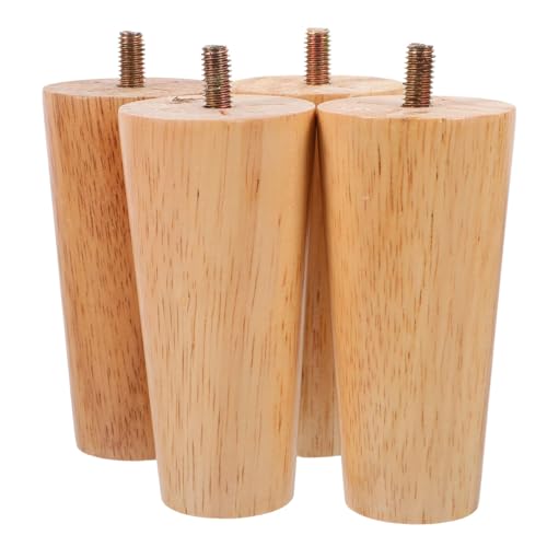 Operitacx 4 Stück Massivholz Möbelfüße Höhenverstellbar Ersatz Tischbeine Sofa Couch Stuhl Tv Schrank Nachttisch Holzbeine Modern Elegant Verstellbare Möbelfüße für Vielseitige Möbelersatz von Operitacx