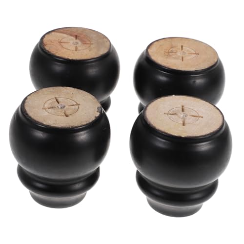 Operitacx 4 Stück Massivholz Möbelfüße Kalabash Design Sofa Ersatzbeine Stabile Holzbeine für Kommoden Sideboards Tv schränke Schrauben Inklusive Klassisch und Langlebig von Operitacx