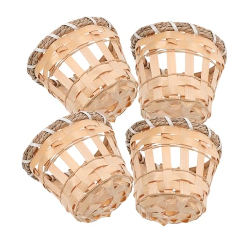 Operitacx 4 Stück Mini Lampenschirme Handgewebte Kleine Lampenabdeckungen Kompakte Tischlampenschirme mit Rustikalem Stil DIY geeignet Vielseitig für Miniatur Deko lampen Operitacx 4 Stück Mini Lampenschirme Handgewebte Kleine Lampenabdeckungen Kompakte Tischlampenschirme mit Rustikalem Stil DIY geeignet Vielseitig für Miniatur Deko lampen von Operitacx