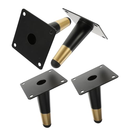 Operitacx 4 Stück Möbelfüße Schräge Kegelfüße Metall für Sofa Schrank und Couchtisch Schwarz Gold Elegant und Stabil für Büro und Wohnmöbel Operitacx 4 Stück Möbelfüße Schräge Kegelfüße Metall für Sofa Schrank und Couchtisch Schwarz Gold Elegant und Stabil für Büro und Wohnmöbel von Operitacx