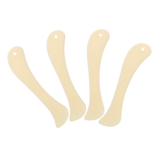 Operitacx 4 Stück Nachgebildetes Rinderknochenmesser Origami-Papierwerkzeug Falzbein Papier Falzordner Papier DIY Kartenbastel-Knochenordner Pappwerkzeuge Bindewerkzeug Plastik Beige von Operitacx