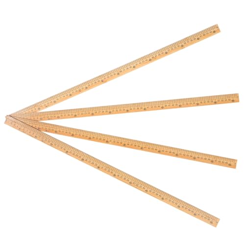 Operitacx 4 Stück Teiliges Bambus quilting lineal Doppelseitig mit Zollskala Präzises Schneidermaß für Patchwork Nähen Heimgebrauch Leicht und Langlebig von Operitacx