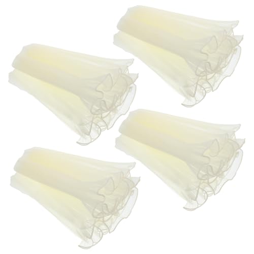 Operitacx 4 Stück Teiliges Blumen-wellpapier Mesh mit Wellenstruktur Atmungsaktiv Halbdurchsichtig mit Gewelltem Rand Vielseitig für Diy-blumensträuße Hochzeiten Valentinstag Geburtstagsdeko von Operitacx
