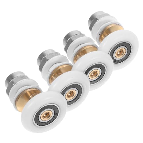Operitacx 4 Stück Teiliges Duschkabinen Schiebetür Rollenset Langlebige Glas Schiebetür Laufrollen Ersatzteile Sicherer Türlauf Modernes Design Passend für Duschtüren und Badezimmer von Operitacx