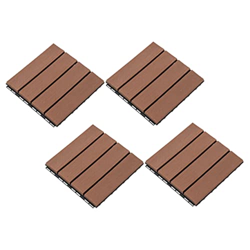 Operitacx 4 Stück Teiliges Imitationsdeck Fliesen für Außenbereiche Selbstverlegbare Fliesen Holzoptik Braunrot für Garten Balkon und Terrasse Operitacx 4 Stück Teiliges Imitationsdeck Fliesen für Außenbereiche Selbstverlegbare Fliesen Holzoptik Braunrot für Garten Balkon und Terrasse von Operitacx