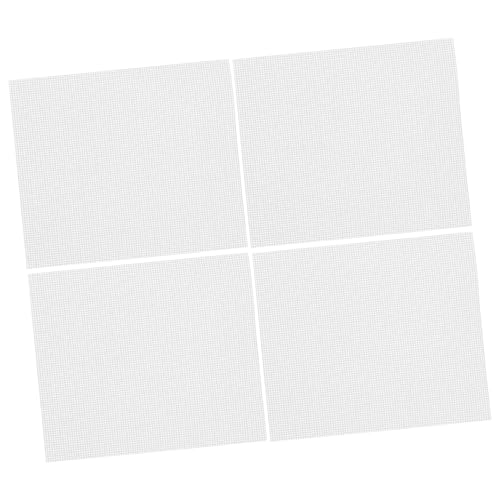 Operitacx 4 Stück Teiliges Kunststoff Mesh Blatt für DIY Projekte Flexibel und Langlebig für Strick und Häkelarbeiten Einfach Zuschneidbar für Anwendungen Weiß von Operitacx