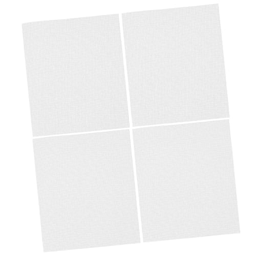 Operitacx 4 Stück Teiliges Kunststoff mesh Weiß Langlebige Kunststoff leinwand für Häkel Strickprojekte DIY Gitter zur Raumorganisation und Trennwandherstellung Zuschneidbar für von Operitacx