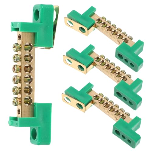 Operitacx 4 Stück Teiliges Kupfer Erdungs Neutralleiter-klemmenleisten- Anschluss Hochleitfähige Busbar für Sichere Stabile Stromverteilung in Wohn Industrieanlagen Operitacx 4 Stück Teiliges Kupfer Erdungs Neutralleiter-klemmenleisten- Anschluss Hochleitfähige Busbar für Sichere Stabile Stromverteilung in Wohn Industrieanlagen von Operitacx