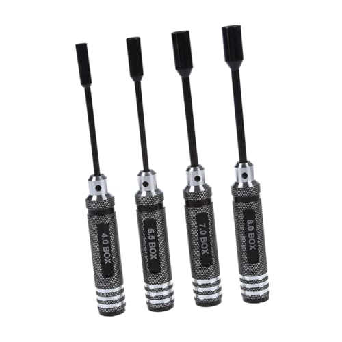 Operitacx 4 Stück Teiliges Rc Schraubendreher Set Aluminiumlegierung Innensechskant Lang für Drohne RC Auto Boot Hubschrauber Modell Reparatur Werkzeug von Operitacx