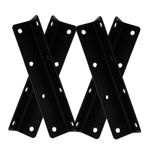 Operitacx 4 Stück Teiliges Regal Winkel Halterung Schwarze Edelstahl Winkelverbinder für Möbel Wandregal Befestigung Stabile Tragkraft von Operitacx