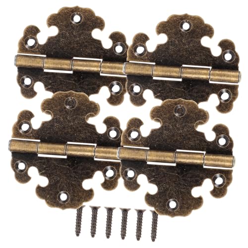 Operitacx 4 Stück Teiliges Retro Möbelscharniere aus Robustem Zinklegierungs Metall Rostfrei Schwere Geeignet für Holzschränke Schmuckkästen Eck und Möbeltüren von Operitacx