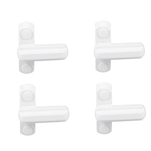 Operitacx 4 Stück Teiliges T-förmiges Fensterverriegelung Robustem Zinklegierungsmaterial Weiße Pulverbeschichtung Extra für Upvc Fenster Einfache Montage Einbruchschutz Zubehör von Operitacx