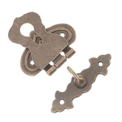Operitacx 4 Stück Teiliges Vintage Hasp Schloss für Schmuckkasten Holzboxen und Geschenkboxen Robuste Antike Beschläge aus Legiertem Material Dekorativ und Rostbeständig Sicherer Verschluss Operitacx 4 Stück Teiliges Vintage Hasp Schloss für Schmuckkasten Holzboxen und Geschenkboxen Robuste Antike Beschläge aus Legiertem Material Dekorativ und Rostbeständig Sicherer Verschluss von Operitacx