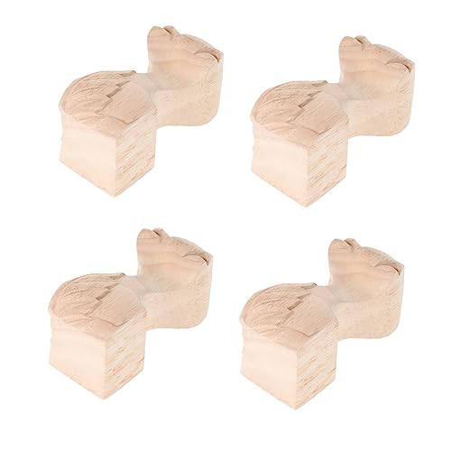 Operitacx 4 Stück Tisch- und Fußmöbelzubehör Möbelbeine schwarz Stuhlbein Beine für Möbel Möbelbeinerhöhung Ersatz-Sofabeine Möbelbein aus Holz Möbelfüße aus Holz Sofa Bein von Operitacx