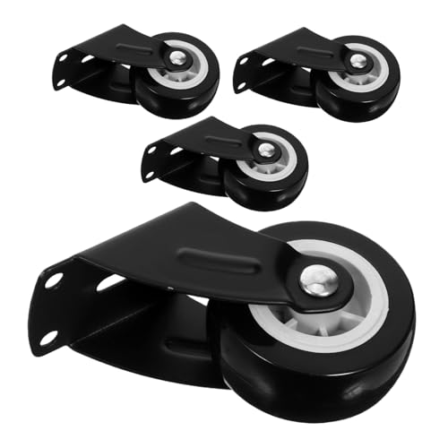 Operitacx 4 Stück Übersetzungsbilanzscheibe Rollenräder für Scheunentore Rollräder für Schiebetüren Türführungsrad Bodenführungsrolle für Scheunentore Räder für Türen Metall Schwarz von Operitacx
