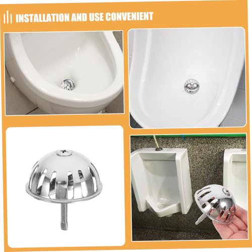 Operitacx 4 Stück Urinal Abflussabdeckung Badezimmer Toilettenstopfen Edelstahl Abflussstopfen Herren Urinalsieb Urinalfilterstopfen Badewannen Abflussabdeckung Urinalsiebkappe von Operitacx