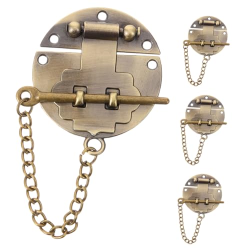 Operitacx 4 Stück Vintage Dekorativer Metallverschluss für Holzkisten und Schmuckboxen Stabiles Retro-hasp-schloss aus Legiertem Metall mit Sicherem Verschlussmechanismus Elegante Operitacx 4 Stück Vintage Dekorativer Metallverschluss für Holzkisten und Schmuckboxen Stabiles Retro-hasp-schloss aus Legiertem Metall mit Sicherem Verschlussmechanismus Elegante von Operitacx