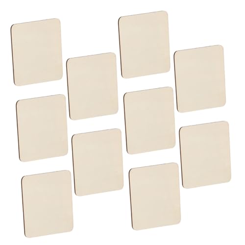 Operitacx 40 Stück Leere Holzquadrate Holzblöcke Holzquadrate zum Basteln unfertige Holzfliesen selber machen quadratische Holzscheiben Craft Wood Square DIY -Holzfliesen Beige von Operitacx