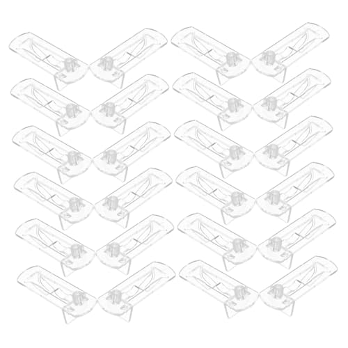 Operitacx 40 Stück Support für Möbelpartitionen Regalzubehör Clips für Schrankregale strapazierfähige Regalclips Regalhalter für Regalhalterung Brettregalträger Plastik Transparent von Operitacx
