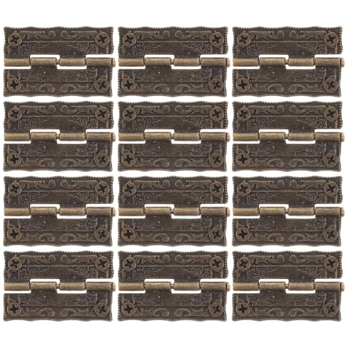 Operitacx 40 Stück Teiliges Kleine Antike Scharniere mit Schrauben Vintage Holzbox Scharnier Ersatz Retro Schmuckkasten Schubladenscharniere für Kisten Schränke und Möbel Operitacx 40 Stück Teiliges Kleine Antike Scharniere mit Schrauben Vintage Holzbox Scharnier Ersatz Retro Schmuckkasten Schubladenscharniere für Kisten Schränke und Möbel von Operitacx