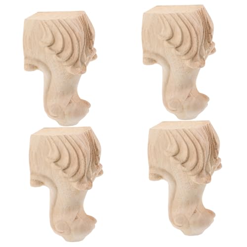 Operitacx 4 Stück Vintage Möbelbeine Aus Holz Dekorative Tischfüße Geschnitzt 10cm Hoch Für Sofas Und Tische Robust Und rutschfest Operitacx 4 Stück Vintage Möbelbeine Aus Holz Dekorative Tischfüße Geschnitzt 10cm Hoch Für Sofas Und Tische Robust Und rutschfest von Operitacx