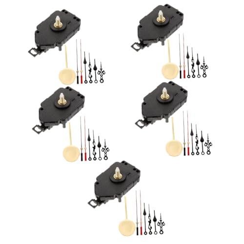 Operitacx 5 Sätze Uhr Ersatzmechanismus Handuhr Mechanismus Kit Wanduhr Uhrwerk Uhrwerk Ersatz DIY Uhrwerk Kit Pendel Wanduhr Quarzuhrwerk Eisen von Operitacx