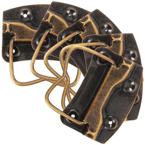 Operitacx 5 Stck Vintage Holzgriff Teiliges Robuste Eisen Griffe für Holzkisten und Truhen Antiker Stil Leicht zu Montieren Komfortabel ohne Grate Vielseitig für Möbel und von Operitacx