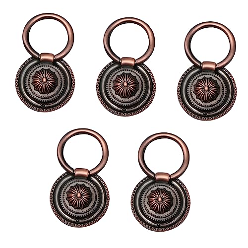 Operitacx 5 Stück Runde Vintage Schubladengriffe Antik Rot Bronze Möbelknöpfe für Schrank Kommode Kleiderschrank Stilvolle Möbelbeschläge von Operitacx