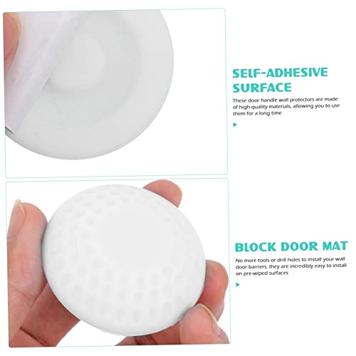 Operitacx 5 Stück Selbstklebende Türstopper Wandpuffer Schutzpads Geräuschdämpfend und Stoßabsorbierend Weiß für Zimmertüren und Möbel Einfacher Schutz vor Wand und Türgriffschäden von Operitacx
