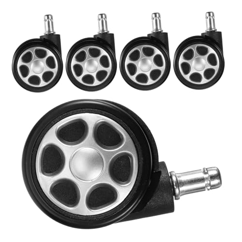 Operitacx 5 Stück Teiliges Bürostuhl Bremse Robuste Geräuscharme Möbelrollen Stiftschaft Kratzschonend für Laminat Fliesen Holzfußböden Einfache Installation von Operitacx