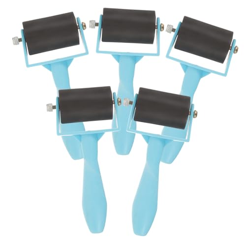 Operitacx 5 Stück Teiliges Kunststoff gummiwalzen Leicht und Langlebig für Druckgrafik Stempeln Kleberolle für Papierkunst und Tapetenverlegung von Operitacx