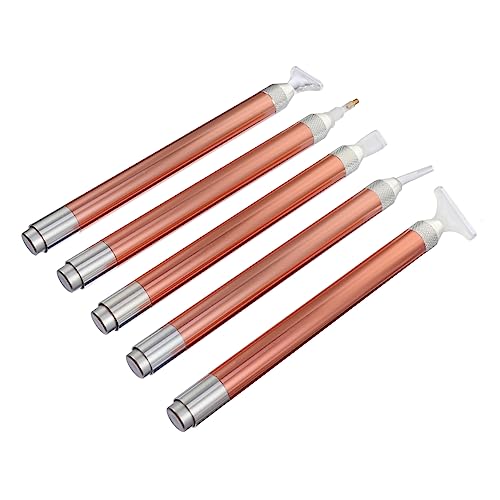 Operitacx 5 Stück Teiliges LED Diamant Punktierwerkzeug Langlebige und Kunststoffstifte mit Leuchtfunktion für Anfänger und Präzises Positionieren bei Diamantmalerei und Kreuzstich von Operitacx