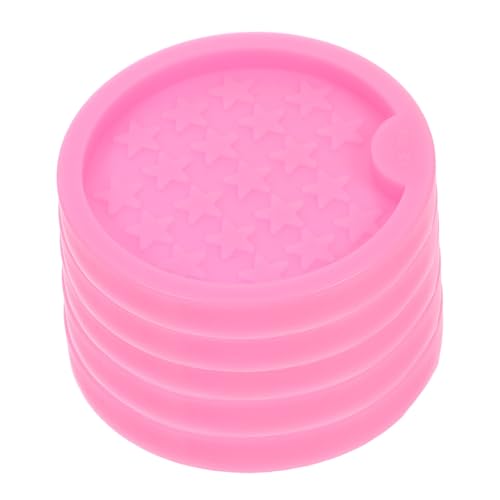 Operitacx 5 Stück Teiliges Silikon Untersetzer Formen für Harzgießen Wiederverwendbare Langlebige Resin Coaster Moulds mit Dekorativem Muster Präzise Blasenfreie DIY Bastelformen für von Operitacx