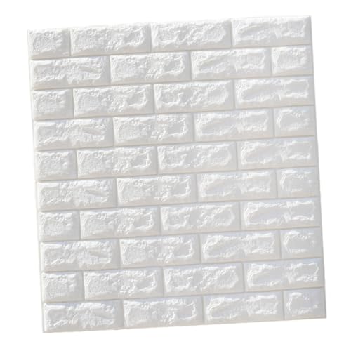 Operitacx 5 Stück Ziegelwandpaneele Weiß Selbstklebend Schallschluckend Xpe Schaumstoff Kinderfreundlich Moderne Wanddekoration Wohnzimmer Schlafzimmer von Operitacx
