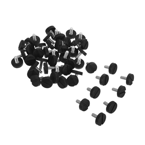 Operitacx 50 Stück Verstellbare Möbelfüße Schraubbare Nivellierfüße für Tisch Stuhl Bank mit Rutschfestem Schutz für Fliesen und Holzböden von Operitacx