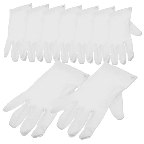 Operitacx 5Paare Weiße Gartenhandschuhe für Herren und Damen Rutsch Arbeitshandschuhe Strapazierfähigem Material für Gartenarbeit und Vielseitige Anwendungen von Operitacx