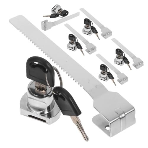 Operitacx 6 Sätze Teiliges Glasschiebeschloss für Gefrier Ausstellungstüren Abschließbares Sicherheitsschloss mit Schlüssel Für Horizontale Glasschiebetüren von Gefrierschränken und Vitrinen Operitacx 6 Sätze Teiliges Glasschiebeschloss für Gefrier Ausstellungstüren Abschließbares Sicherheitsschloss mit Schlüssel Für Horizontale Glasschiebetüren von Gefrierschränken und Vitrinen von Operitacx