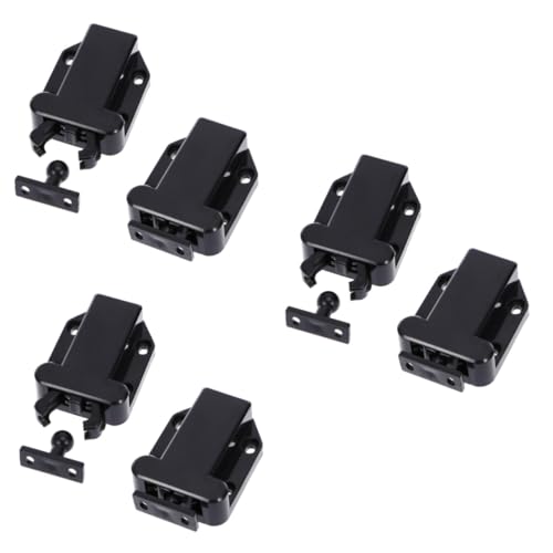 Operitacx 6 Stck Selbstverriegelnder Türverschluss Schwarz Press Latch für Möbel Schränke Kommoden Druckverschluss mit Federclip Push To Open Funktion Langlebig und Installieren Operitacx 6 Stck Selbstverriegelnder Türverschluss Schwarz Press Latch für Möbel Schränke Kommoden Druckverschluss mit Federclip Push To Open Funktion Langlebig und Installieren von Operitacx
