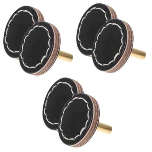 Operitacx 6 Stck. Griff für Runde Möbelknöpfe Design für Küchenschränke Dresser und Möbel Schwarz Gold Langlebig und von Operitacx