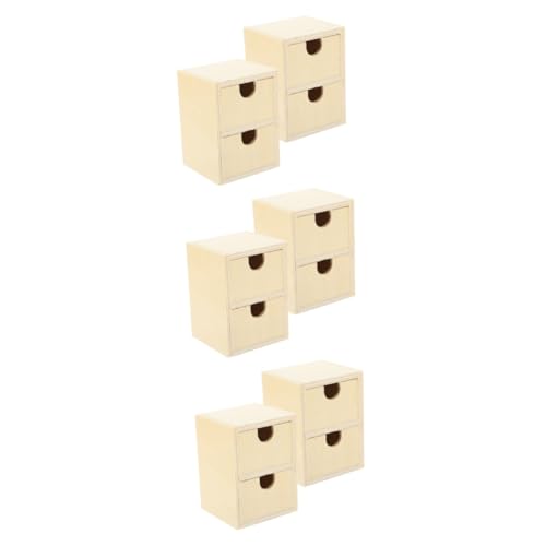 Operitacx 6 Stck. Unlackierte Kleine Holzschubladen Lagig Diy Blanko Holz Aufbewahrungsbox für Glatte Oberfläche Sichere Handgefertigte Kommode für Schulsachen und Bastelprojekte von Operitacx