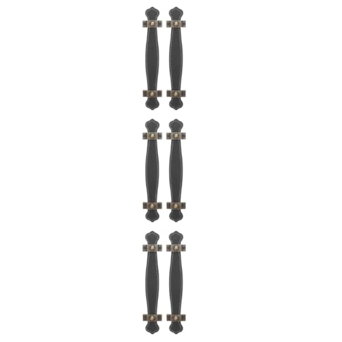 Operitacx 6 Stück Griff PU- Vintage -Schubladengriffe Vintage -Griffe retro handhaben Schubladen ziehen schminktisch schwarzer Schubladengriff Faux -Kofferraumgriffe Operitacx 6 Stück Griff PU- Vintage -Schubladengriffe Vintage -Griffe retro handhaben Schubladen ziehen schminktisch schwarzer Schubladengriff Faux -Kofferraumgriffe von Operitacx