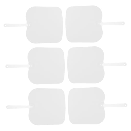 Operitacx 6 Stück Handfächer zur Sublimation DIY Bastelbedarf Rechteckige Fächer für Hochzeiten und Kirchliche Feiern Personalisierbar Strapazierfähigem Pet Doppelseitig für Veranstaltungen von Operitacx