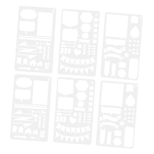 Operitacx 6 Stück Teiliges Pet Malvorlagen mit Hohlraum Design Wiederverwendbare Zeichenschablonen für Diy Journal Scrapbooking Wandmalerei Vielseitig Einsetzbar und Einfach zu Reinigen Operitacx 6 Stück Teiliges Pet Malvorlagen mit Hohlraum Design Wiederverwendbare Zeichenschablonen für Diy Journal Scrapbooking Wandmalerei Vielseitig Einsetzbar und Einfach zu Reinigen von Operitacx