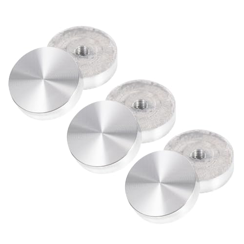 Operitacx 6 Stück Teiliges Runde Aluminium Scheiben Dicke Aluminiumlegierung Silberfarbene Glasplatten Adapter für Möbel Tisch Zubehör Rostfrei Langlebig und Fein Verarbeitet Gewinde Operitacx 6 Stück Teiliges Runde Aluminium Scheiben Dicke Aluminiumlegierung Silberfarbene Glasplatten Adapter für Möbel Tisch Zubehör Rostfrei Langlebig und Fein Verarbeitet Gewinde von Operitacx