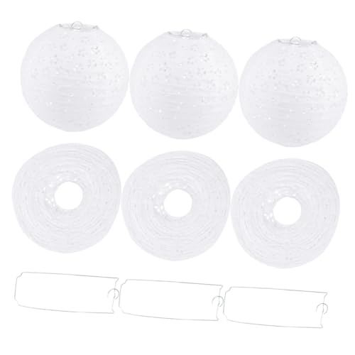 Operitacx 6 Stück Weiße Runde Papierlaternen Ø Hängend mit Drahtgestell Dekorative Laternen für Hochzeit Party Festival Chinesischer Stil Lichtdekoration Operitacx 6 Stück Weiße Runde Papierlaternen Ø Hängend mit Drahtgestell Dekorative Laternen für Hochzeit Party Festival Chinesischer Stil Lichtdekoration von Operitacx