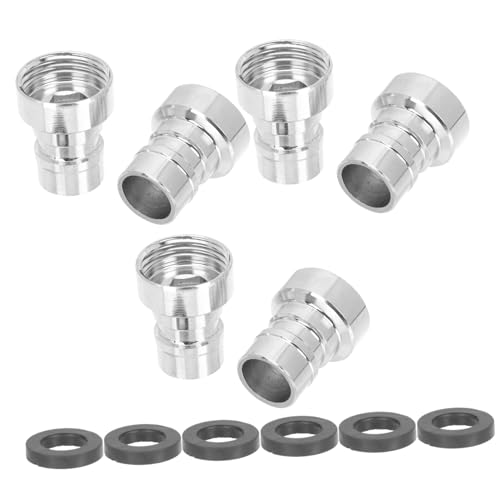 Operitacx 6Stücke Wasserhahn Adapter Pack Robuste Verbindung für Gartenschlauch Waschmaschine für Badezimmer Küche Korrosionsbeständig Anwendung von Operitacx