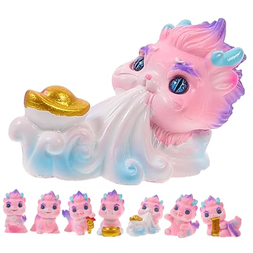 Operitacx 7 Stück Teiliges Mini Drachen Figuren Robustem Harz Niedliche Cartoon Drachen Miniaturen für Schreibtisch und Garten Dekoration Landschaft Ornament Operitacx 7 Stück Teiliges Mini Drachen Figuren Robustem Harz Niedliche Cartoon Drachen Miniaturen für Schreibtisch und Garten Dekoration Landschaft Ornament von Operitacx
